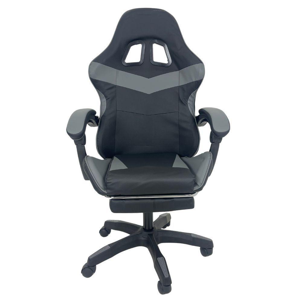 Kit 2 Cadeiras Gamer Stillus Ergonômica Com Apoio Para Os Pés Cinza - 2