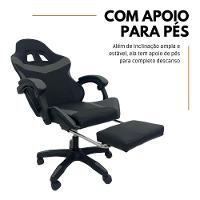 Kit 2 Cadeiras Gamer Stillus Ergonômica Com Apoio Para Os Pés Cinza - 3