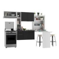 Cozinha Compacta Com Mesa Dobrável Multimóveis Branca/preta - 3
