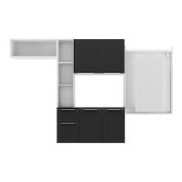 Cozinha Compacta Com Mesa Dobrável Multimóveis Branca/preta - 8