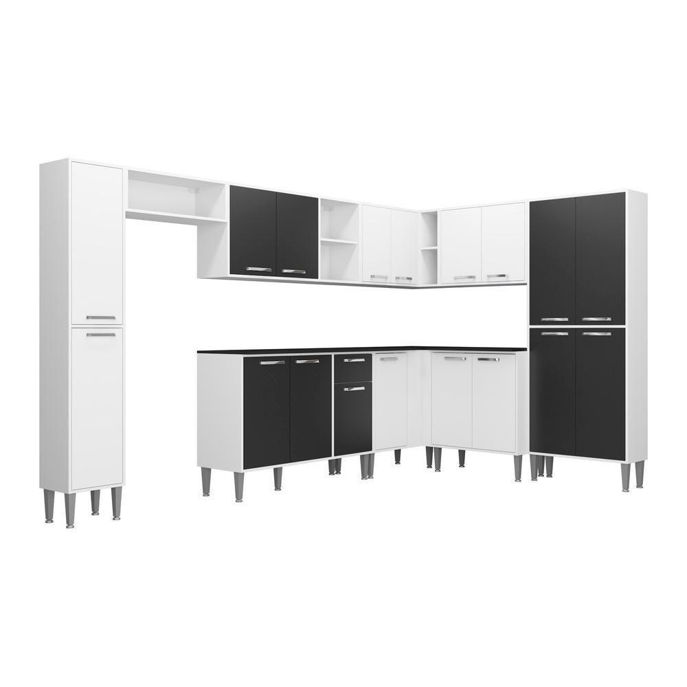 Cozinha Completa Armário e Balcão Xangai Rock Multimóveis - 4