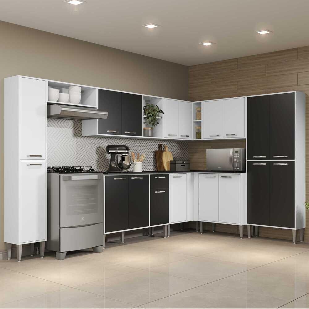 Cozinha Completa Armário e Balcão Xangai Rock Multimóveis - 6