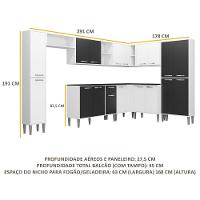 Cozinha Completa Armário e Balcão Xangai Rock Multimóveis - 15
