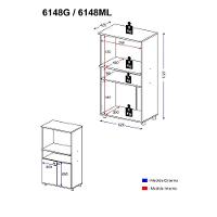 Armário Multimóveis Multiuso para Forno Microondas Branco - 8