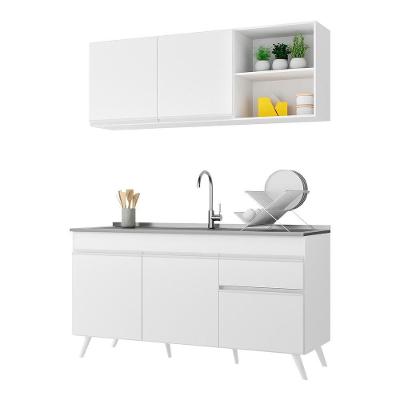 Armário de Cozinha Compacta V2079 5 Portas 1 Gaveta MDP 150cm Preto