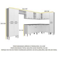 Cozinha Completa Armário E Balcão Xangai Rock Multimóveis - 13