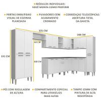 Cozinha Completa Armário E Balcão Xangai Rock Multimóveis - 19