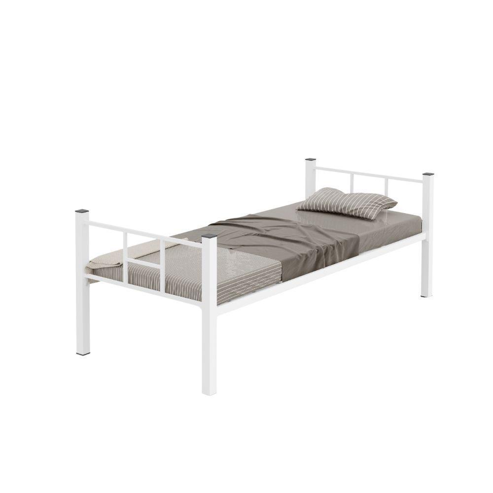 Beliche Solteiro Padr&atilde;o A&ccedil;o Vira 2 Cama Escada Grade Prote&ccedil;&atilde;o &lrm; Branco - 6