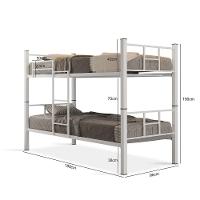 Beliche Solteiro Padr&atilde;o A&ccedil;o Vira 2 Cama Escada Grade Prote&ccedil;&atilde;o &lrm; Branco