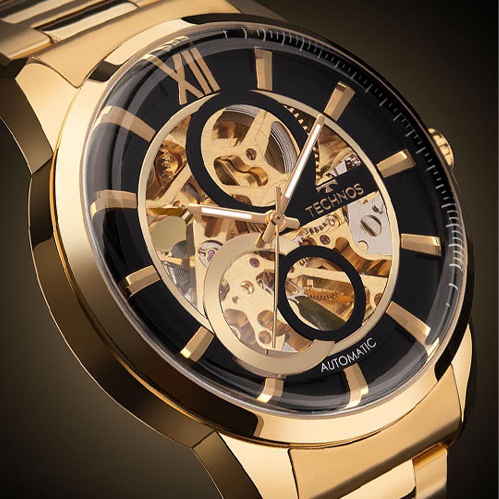 Relógio Technos Masculino Automático Dourado - G3265aq/1p G3265aq/1p - 4