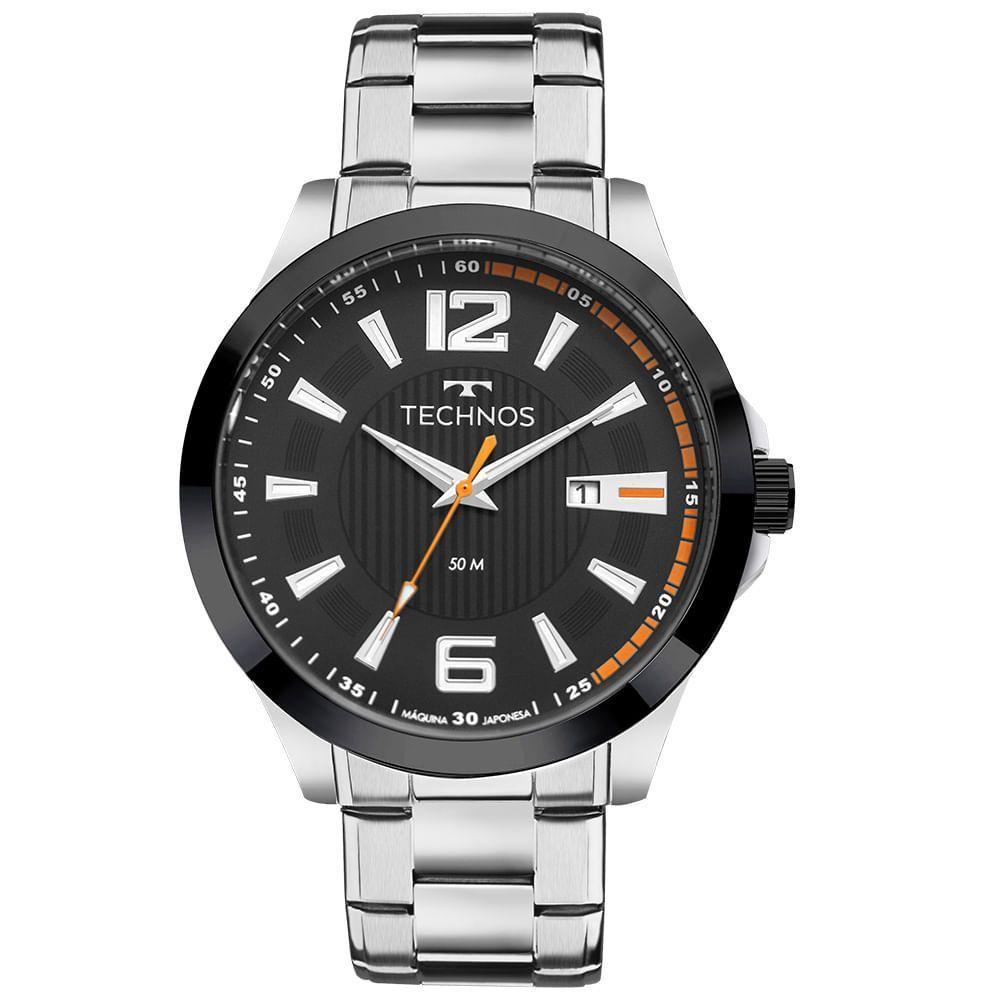 Relógio Technos Masculino Racer Prata - 2115knv/1p 2115knv/1p - 1
