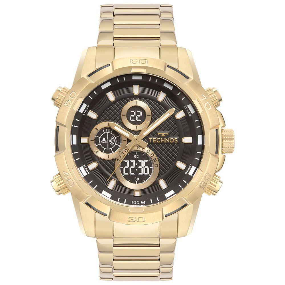 Relógio Technos Masculino Digitech Dourado - Bj4060ab/1p Bj4060ab/1p - 1