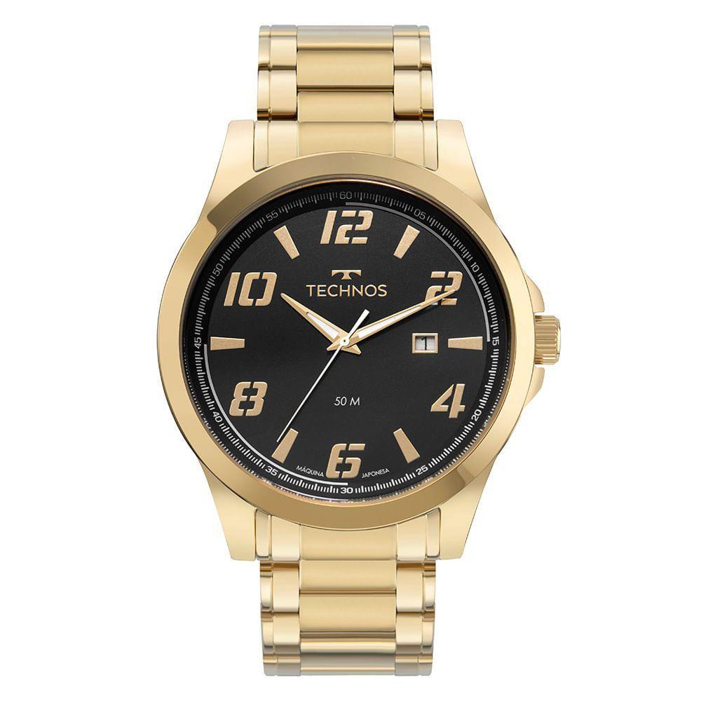 Relógio Technos Masculino Racer Dourado - 2115uah/1p Relógio Technos Masculino Racer Basico Dourado - 2115uah/1p - 1