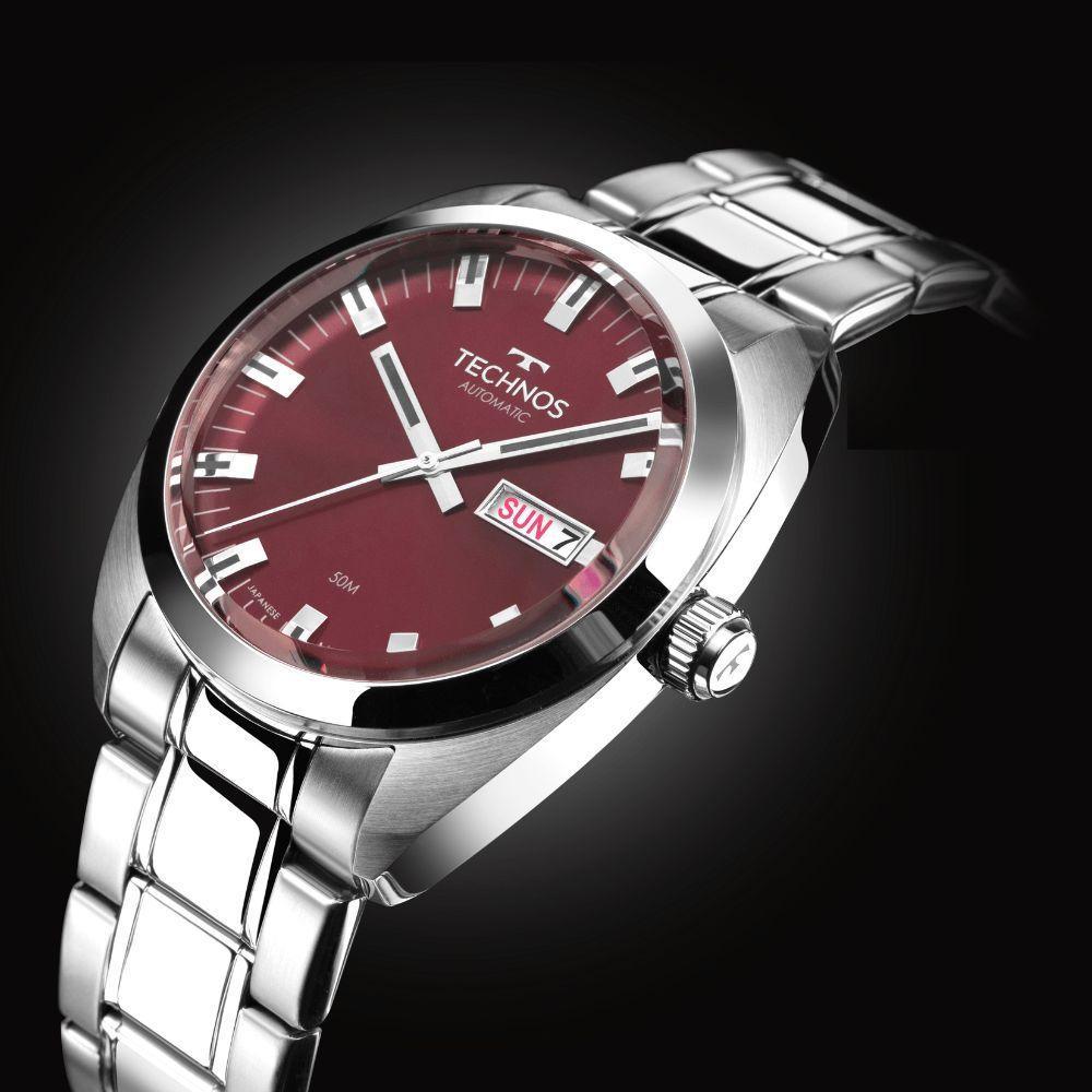 Relógio Technos Masculino Automático Prata - 8205ov/1r 8205ov/1r - 5