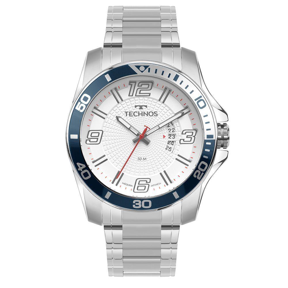 Relógio Technos Masculino Racer Prata - 2117lfq/1k 2117lfq/1k - 1