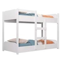 Beliche Minicama Infantil Quarto Criança Mdf Escada Grade Proteção Branco - 1