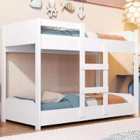 Beliche Minicama Infantil Quarto Criança Mdf Escada Grade Proteção Branco - 5