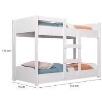 Beliche Minicama Infantil Quarto Criança Mdf Escada Grade Proteção Branco - 6