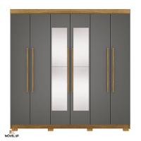 Guarda Roupa Casal 2,2 M Elegance 6 Portas Com Espelho Nature-alasca