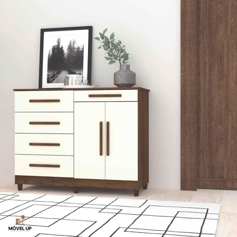 Cômoda Sapateira Armario Multiuso Sirius - Vlr Móveis Imbuia-champanhe - 4