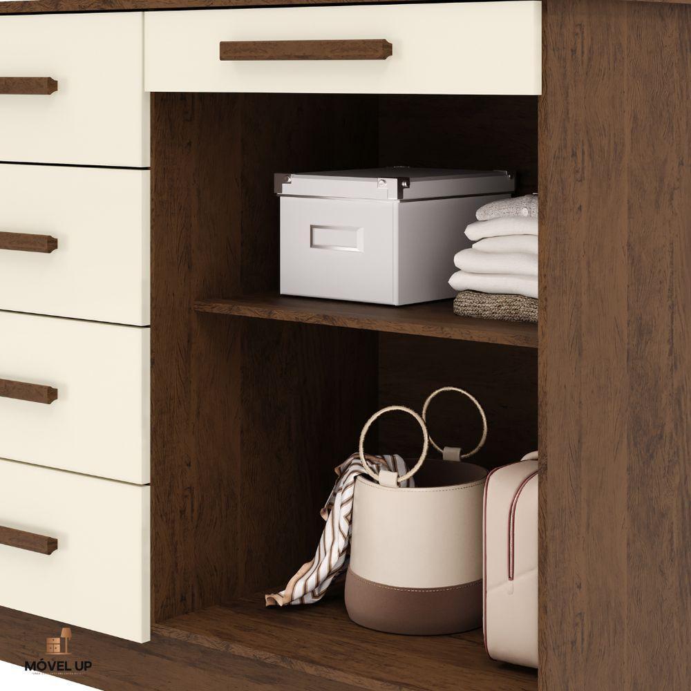 Cômoda Sapateira Armario Multiuso Sirius - Vlr Móveis Imbuia-champanhe - 6