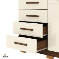 Cômoda Sapateira Armario Multiuso Sirius - Vlr Móveis Imbuia-champanhe - 7