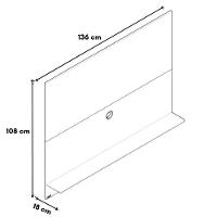 Painel Para Tv Até 55 Polegadas Versátil 100% Mdf 1 Prateleira Simples Nature/griss - 4