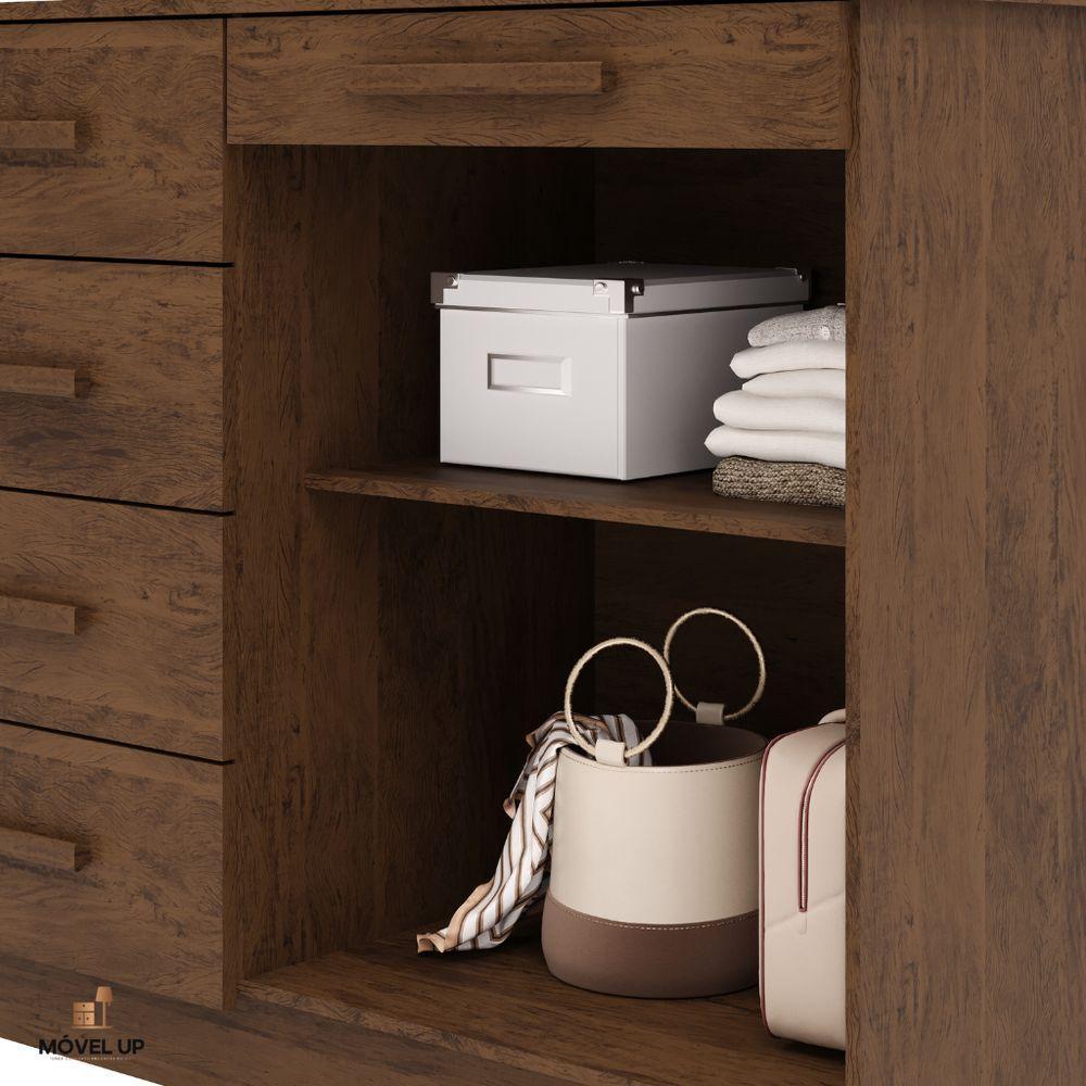 Cômoda Sapateira Armario Multiuso Sirius - Vlr Móveis Imbuia Rústico - 7