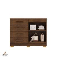 Cômoda Sapateira Armario Multiuso Sirius - Vlr Móveis Imbuia Rústico - 6