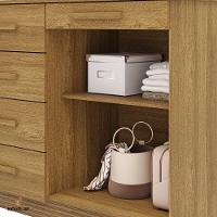 Cômoda Sapateira Armario Multiuso Sirius - Vlr Móveis Nature-brisa - 5