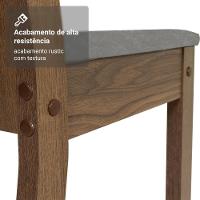 Conjunto Sala De Jantar Mesa Tampo De Madeira 4 Cadeiras Rustic Silver Luana Madesa - 9