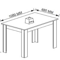 Conjunto De Mesa 1,08cm Belgica Com 4 Cadeiras Indekes Freijo/off White/cacau - 5