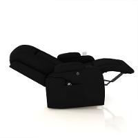 Poltrona Do Papai Sala De Cinema Austin Reclinável Base Fixa Power Elétrico Pu Preta G31 - Gran Belo - 2