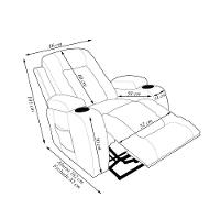 Poltrona Do Papai Sala De Cinema Austin Reclinável Base Fixa Power Elétrico Pu Preta G31 - Gran Belo
