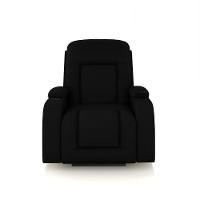 Poltrona Do Papai Sala De Cinema Austin Reclinável Base Fixa Power Elétrico Pu Preta G31 - Gran Belo - 5