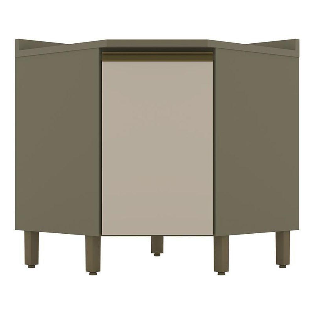 Balcão Canto Oblíquo 1 Porta Com Tampo Connect Duna-cristal - Móveis Henn Duna-cristal - 1