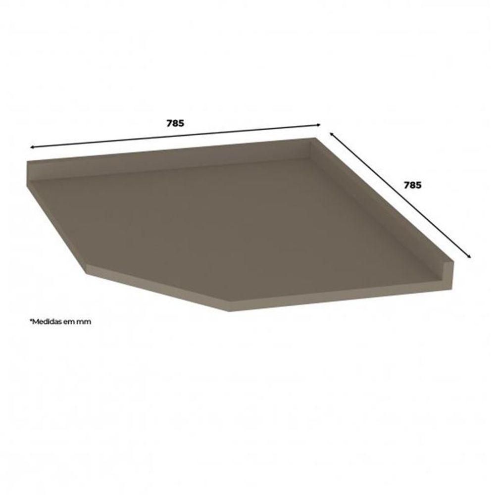 Balcão Canto Oblíquo 1 Porta Com Tampo Connect Duna-cristal - Móveis Henn Duna-cristal - 2