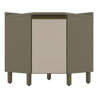 Balcão Canto Oblíquo 1 Porta Com Tampo Connect Duna-cristal - Móveis Henn Duna-cristal - 1