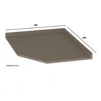 Balcão Canto Oblíquo 1 Porta Com Tampo Connect Duna-cristal - Móveis Henn Duna-cristal - 2