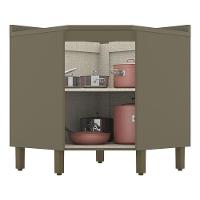 Balcão Canto Oblíquo 1 Porta Com Tampo Connect Duna-cristal - Móveis Henn Duna-cristal - 3