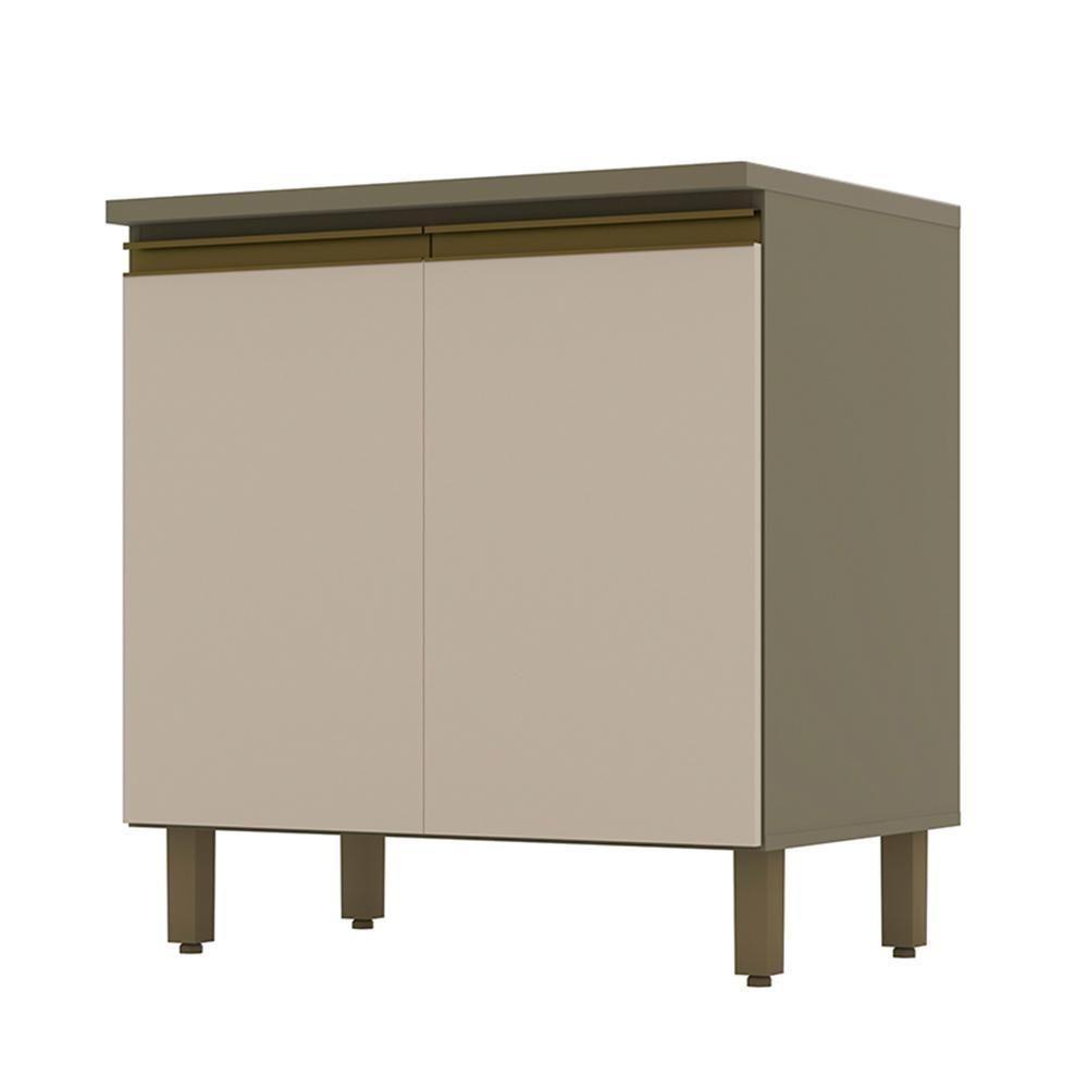 Balcão 2 Portas 80cm Connect Duna-cristal Com Tampo Cooktop - Móveis Henn Duna-cristal - 1