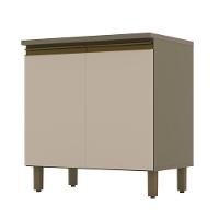 Balcão 2 Portas 80cm Connect Duna-cristal Com Tampo Cooktop - Móveis Henn Duna-cristal - 1