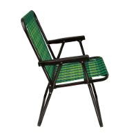 Kit 2 Cadeira De Praia Varanda Xadrez Em Aço 110 Kg Verde Mor - 3