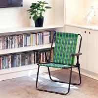 Kit 2 Cadeira De Praia Varanda Xadrez Em Aço 110 Kg Verde Mor - 7