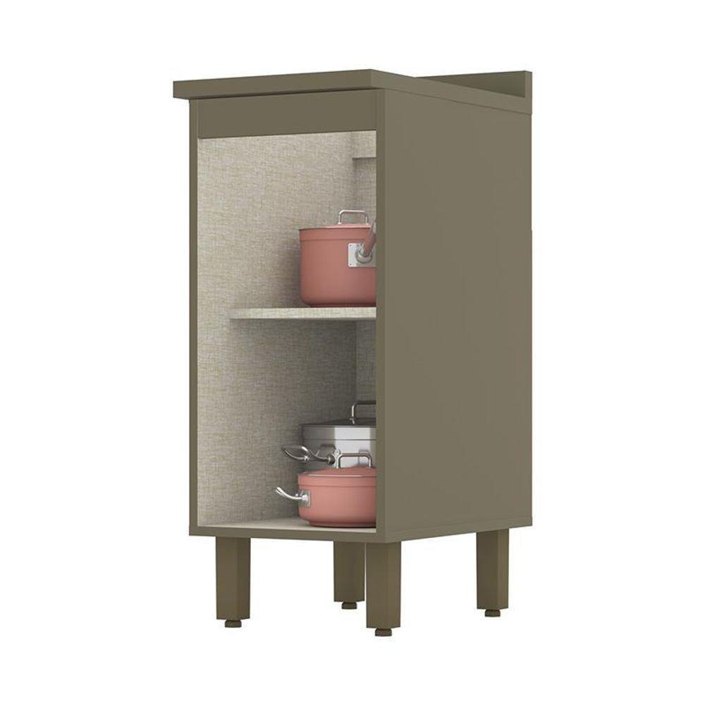 Balcão 1 Porta 35cm Duna-cristal Com Tampo Connect - Móveis Henn Duna-cristal - 2