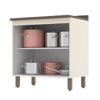 Balcão 2 Portas 80cm Off White-duna Com Tampo Connect - Móveis Henn Off White-duna - 2