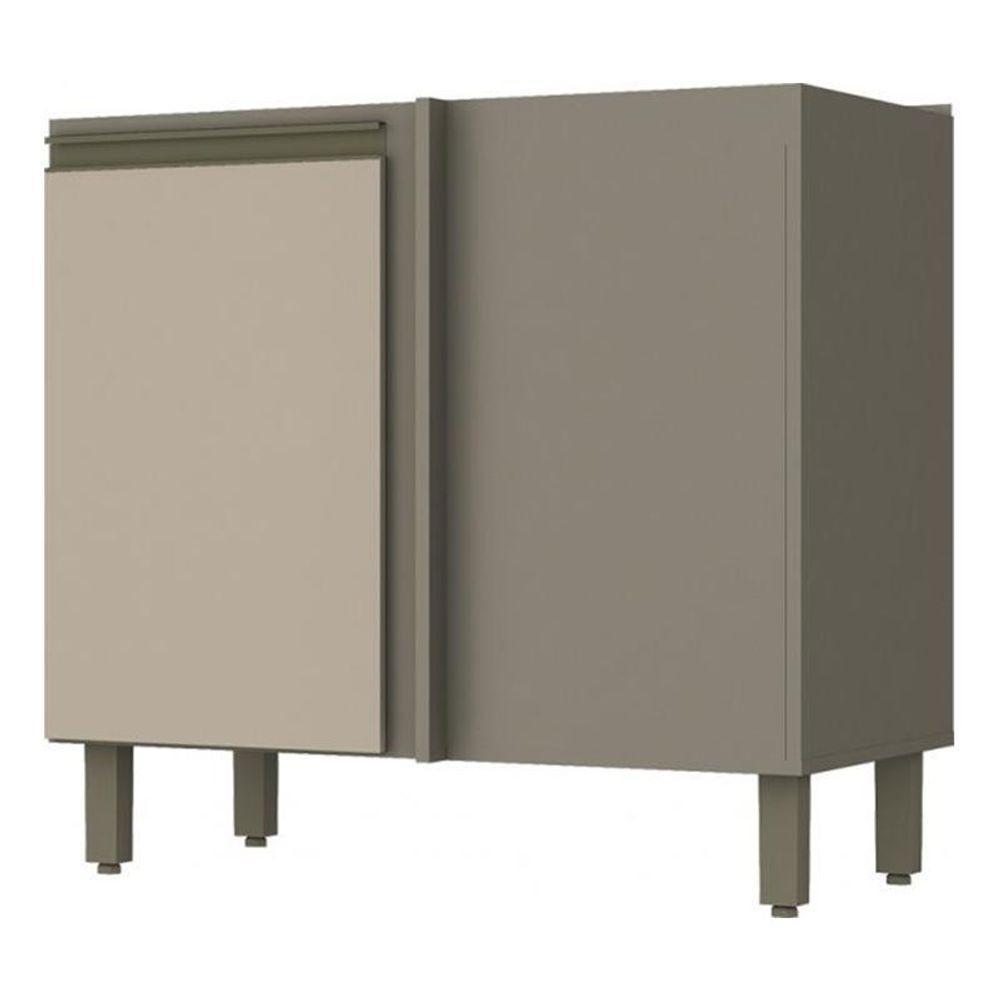 Balcão Canto Reto 1 Porta Sem Tampo Connect Duna-cristal - Móveis Henn Duna-cristal - 2