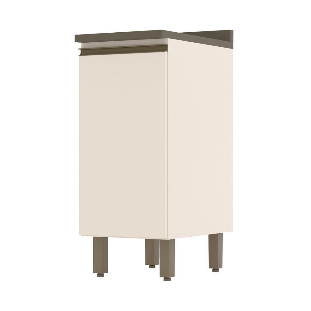 Balcão 1 Porta 35cm Off White-duna Com Tampo Connect - Móveis Henn Off White-duna - 1