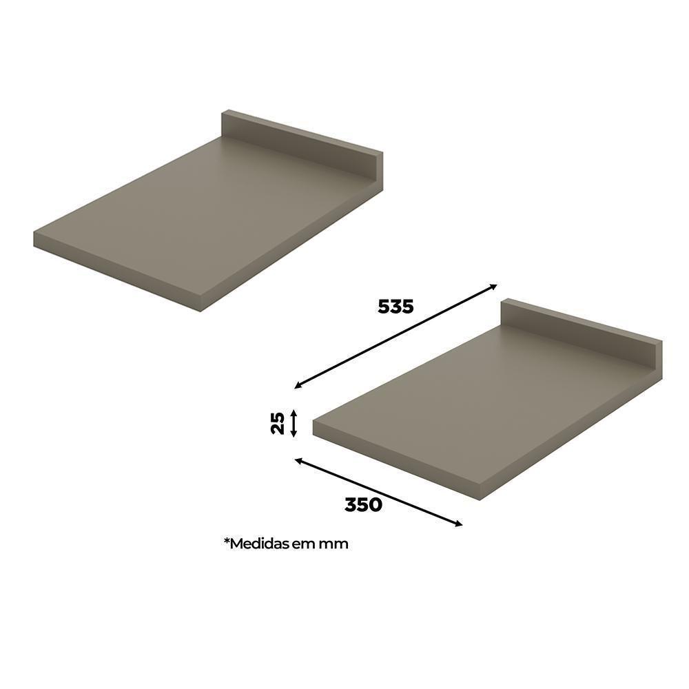 Balcão 1 Porta 35cm Off White-duna Com Tampo Connect - Móveis Henn Off White-duna - 4