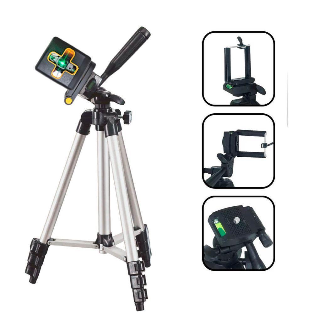 Kit Mini Nível Laser 20m Com Tripé 2 Linhas E Bateria Recarregável - 3